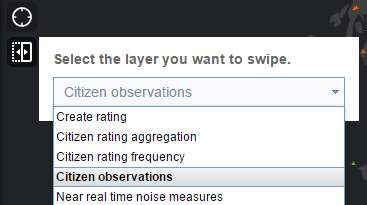 Einen auszublendenden Layer aus der Dropdown-Liste auswählen