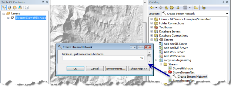 ArcMap vor dem Ausführen des Service ArcMap vor dem Ausführen des Service